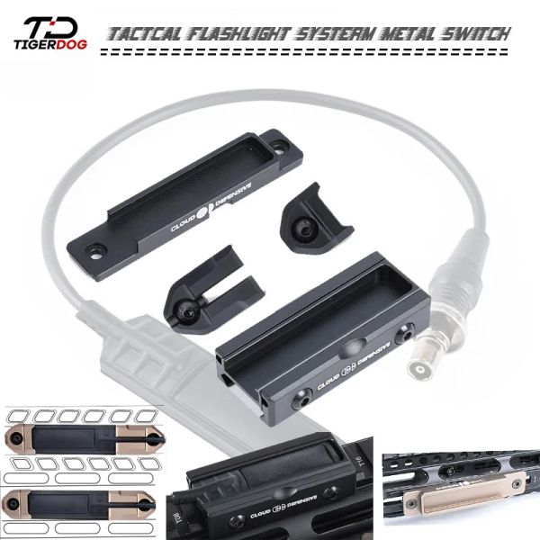 Acessórios Airsoft lanterna tática Sistema de pressão PAD RAT Slot de rato para airsoft m300 m600 m400 luz dbala2 mlok keymod Rail