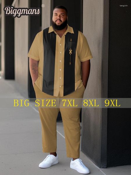Мужские спортивные костюмы Biggmans Plus для одежды для одежды Bowling Ball Matching Casual Sports Business Busines