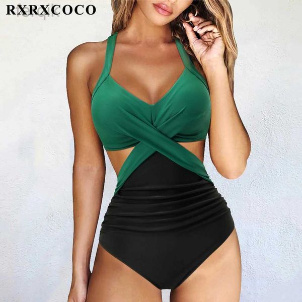 Frauen Badebekleidung Ein Stück Badeanzug Frauen Badebekleidung solide geraumte Hochtaille Push Up Badeanzug Damenbad Badebekleidung Strandbekleidung Monokini Badeanzug 2023 D240424