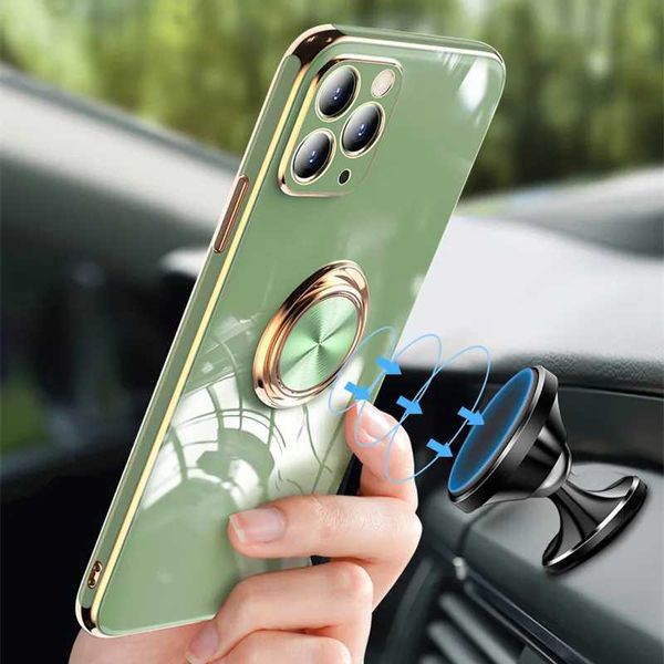 2pcs Luxury Talting Ring Case для iPhone 14 14promax 14pro 13 12 11 Pro Max XR X 7 8 Plus Case Soft Silicone Holder Cover Coque 11 12pro 13pro 14plus