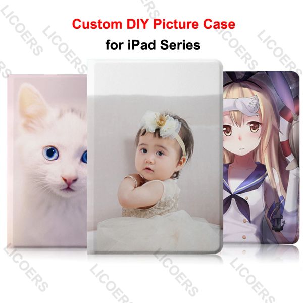 Case Custom Diy фото корпус для iPad Pro 2022 2020 9,7 дюйма воздуха 12,9 11 10,5 Mini 3 4 5 Персонализированная таблетка Pu Cup Pu Cover Plot