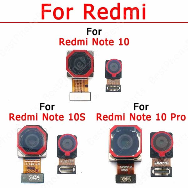 Kabel Originale hintere Frontkamera für Xiaomi Redmi Note 10 Pro 10s Frontalrücken kleiner Selfie -Kamera -Modul Ersatzteile Ersatzteile