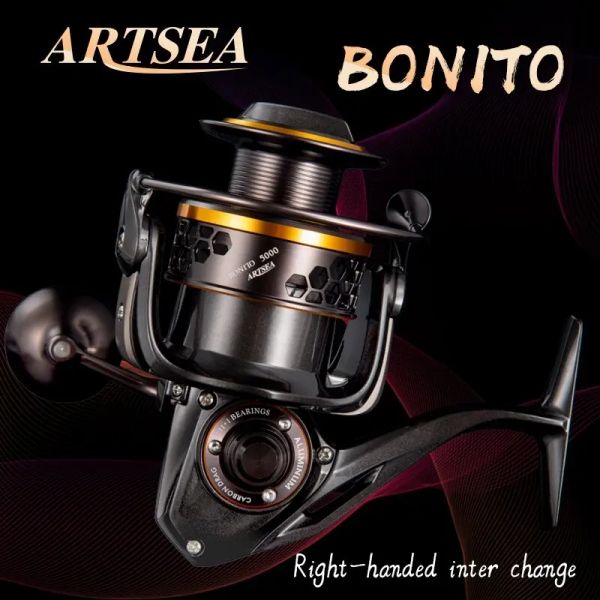 Accessori Artsea Fishing Reel Reel Reul della barca per mare Full Metal Drag 15kg Power SW20005000 Modello per bobina d'acqua salata