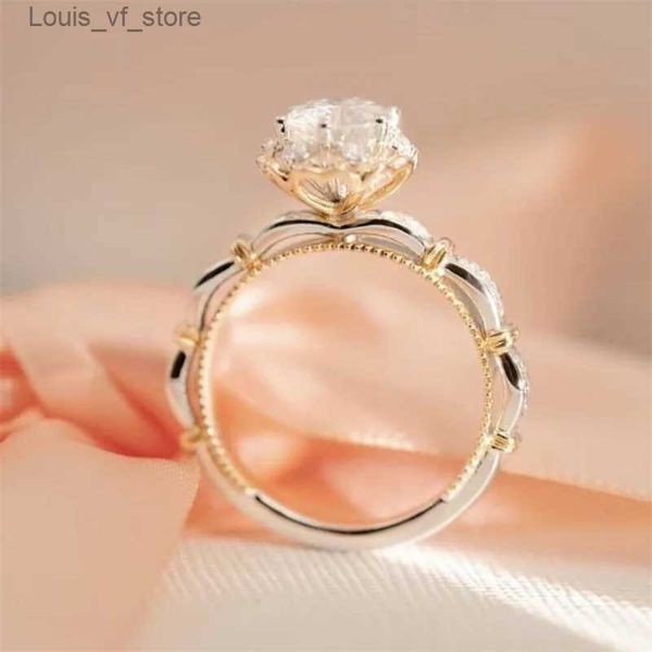 And rings charm women silver color oval fashion white strons свадебное обручальное свадебное кольцо ювелирные изделия H240424