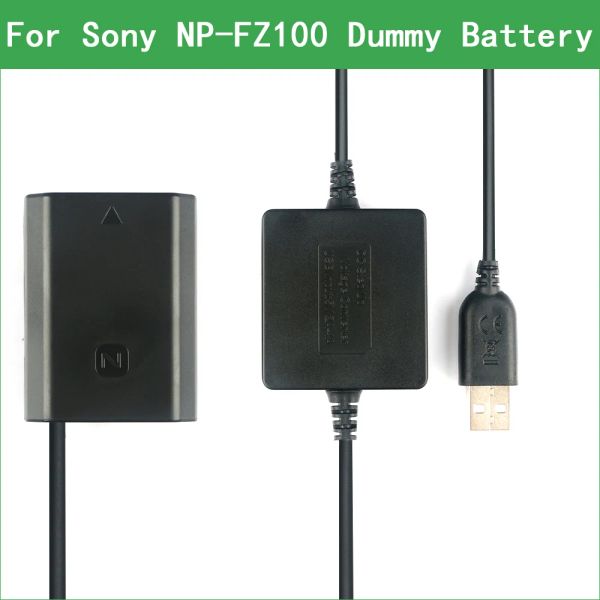 Gimbals NPFZ100 NP FZ100 NPFZ100 Dummy Battery Power Bank USB -Kabel für Sony A9 ILCE9 7C 7M3 7RM3 A9S A9R A7III A7R3 A6600 A7RIII A7C