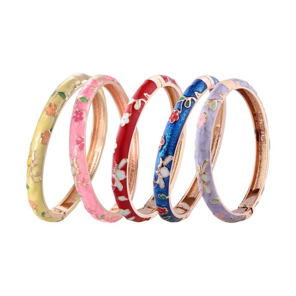 Bracciale Cloisonne per donne braccialetti a portata di mano gioielli floreali braccialetti bracciale femmina Braggangllo femminile Regali per la festa della mamma Moglie 240408