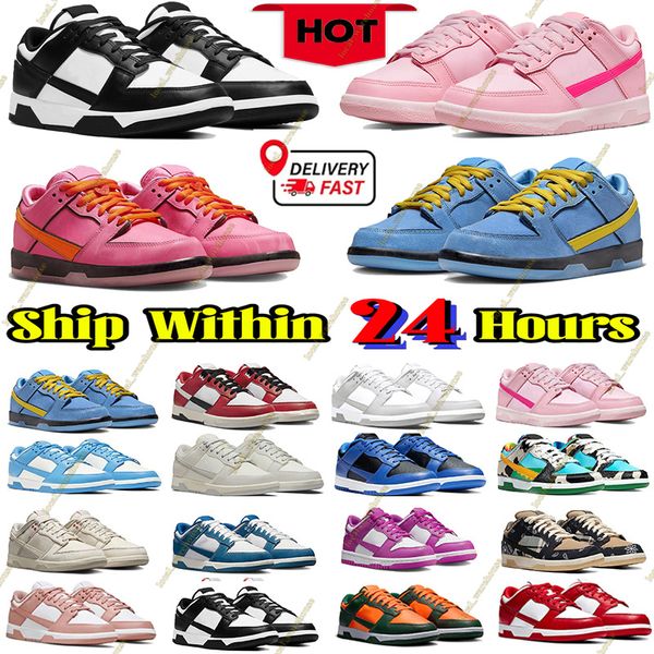 2024 Designer Laufschuhe Herren Low Panda Sneakers Triple Pink White Black Court Purple Womens Casual Laser Orange Dhgate Männer Outdoor Sporttrainer Größe 36-45 Gai