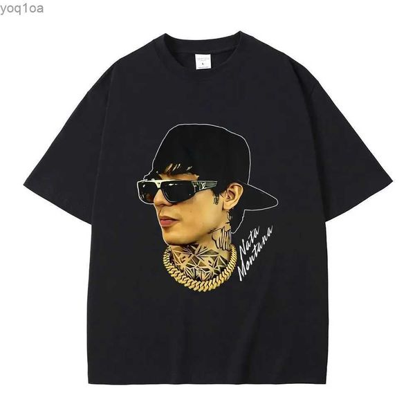 Cantante per magliette da uomo Natanael Cano Nata Montana Testa T-shirt Mens Hip Hop Rock Clothes Unisex Casual Oversaze Maschio Cotone Teesl2404