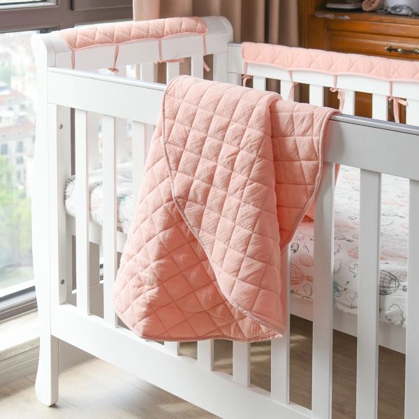 Camicie per bambini coperta per colore solido diamante reticolo morbido cuscino rotondo cuscino in cotone semplice trapunta comoda biancheria da letto