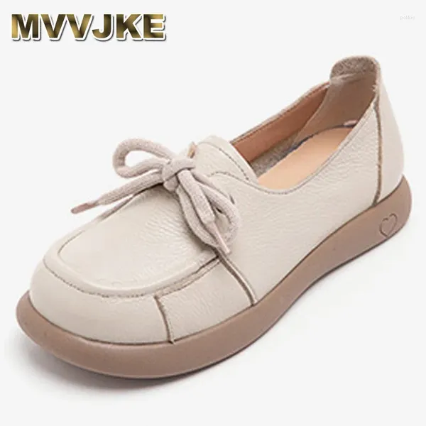 Lässige Schuhe Frauen Moccassin 3cm natürliches echtes Leder Frühling weich