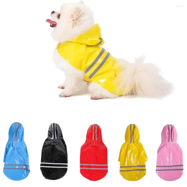 Roupas de vestuário com capuz de roupas de cachorro Capos de chuva cães reflexivos casaco de chuva jaquetas impermeáveis ao ar livre respirável para filhotes capa de chuva