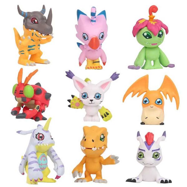 Action Toy Figures 9pcs/set anime Digital Monster Digimon Digimon Figura Action Figure Toys T240422