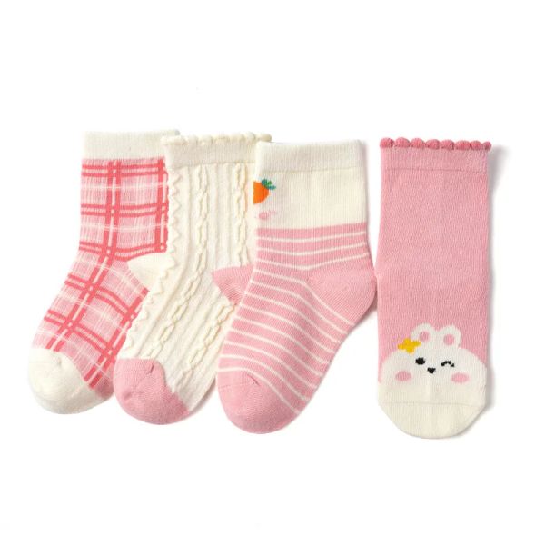 SOCKS kızlar çoraplar bahar kış pamuklu çoraplar sevimli karikatür tavşan desen çocuklar için bebek bebek