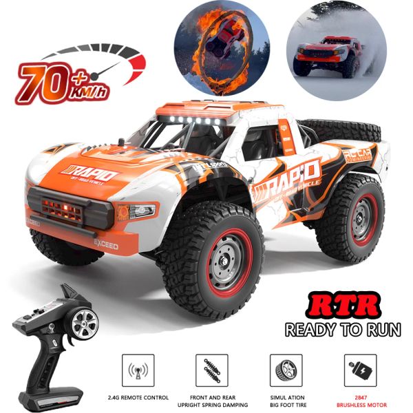 Auto Q130 1:14 70 km/h 4wd RC Auto con settore a LED Auto di controllo telecomando Monster Drift Monster Truck for Kids vs Wltoys 144001 giocattoli