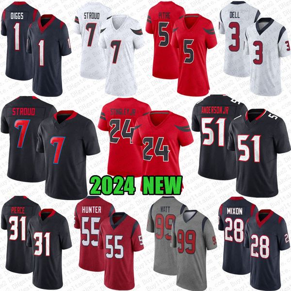 1 Stefon Diggs 7 CJ Stroud Football Jersey Will Anderson Tank Dell Danielle Hunter Joe Mixon Dameon Pierce Jalen Pitre Laremy Tunsil Nico Collins Dalton Schultz