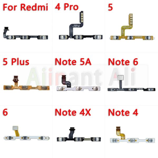 Kabel Originalknopf Stummschalter Tastenschalter Ausschalten Lautstärkerei Flex Flex Kabel für Xiaomi Redmi Note 4 5 6 4a 4x 5a 6a Plus Pro