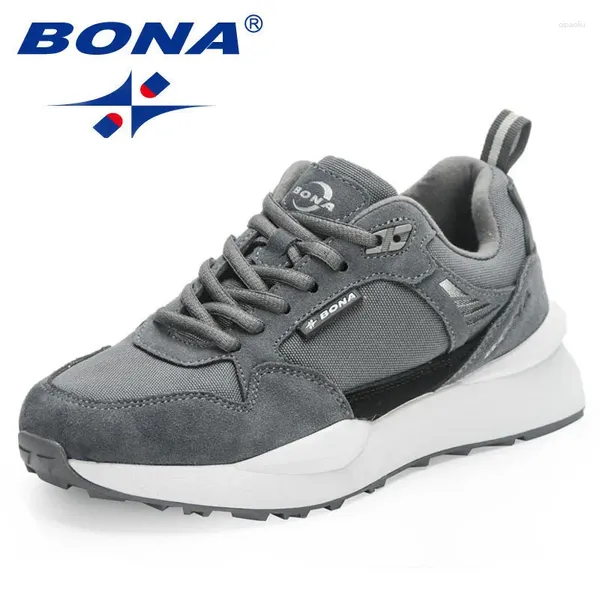 Sapatos casuais Bona 2024 Designers de esportes ao ar livre, senhoras leves, feminino de tênis de malha de malha feminina