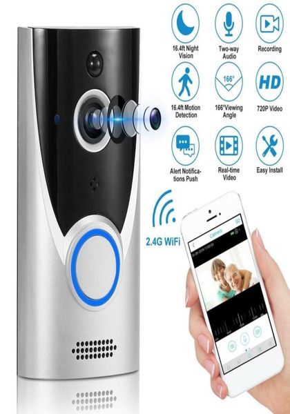 M16 Wi -Fi Doorbell Smart Video Video Door Smart Chime 720p Intecom FIR ALARME IR NOITE VISION IP CAMINE9562627