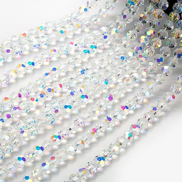 Perle sciolte in vetro di cristallo Preciosa da 8 mm perle a sfera 32 Accessori per l'illuminazione di gioielli fatti a mano Accessori di gioielli fatti a mano