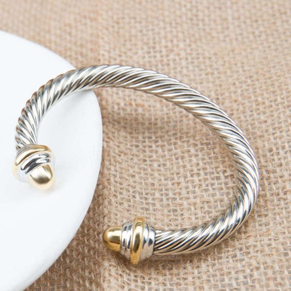 DavidJersey David Yurma Jewelry Designer Designer Jersey Store Bracelet For Women Bracelet Bracelet Cround Head Open Bracelet 7mm Twisted Wire Fashion Wersatile