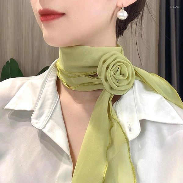 SCARPE FASCHIE ROSE FLOWER SCARF DONNE PRIMARE AUTUNGGIA AUTTUNGE PICCOLA CORSO DELLA CANSE DELLA CORSO COREA