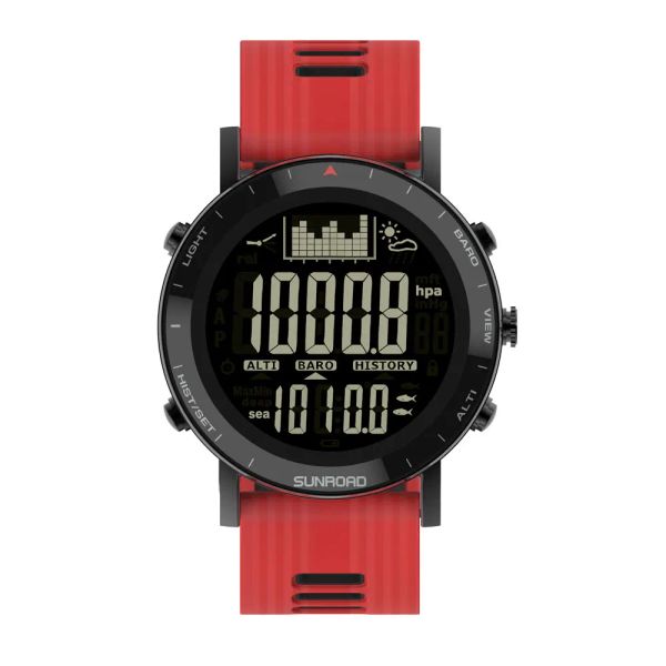 Смотреть Sunroad Multifunctional FR862B SmartWatch 5ATM водонепроницаемые альтиметровые спортивные часы