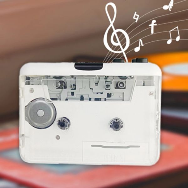 Игрочный игрок с полной прозрачной кассетой Shell для MP3 Формат магнитоспособный игрок английский проигрыватель для слушания для музыки для прослушивания музыки