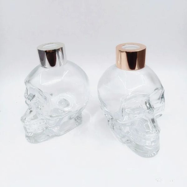 Jars Whyou 1 peça Skull Perfume Portable Bottle Glass Storage Jar para Skeleton Creative Gifts