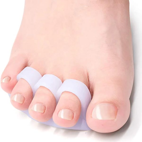 Behandlung 4pcs = 2 Paar Silikongel Hammer -Zehenglätter für zusammengerollte Zehen Hallux Valgus Füße Fußpflege Bunion Einstellungswerkzeug Tool