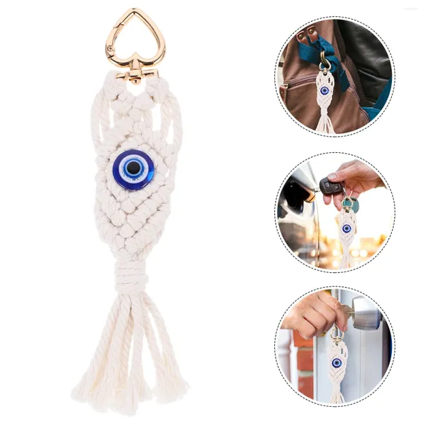 Figurine decorative Macrame Keychain con tastiera multiuso Malte Eye Portafoglio unico