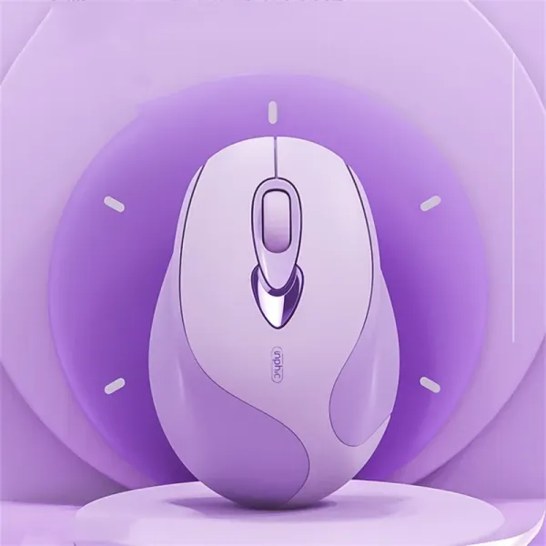 Topi Purple Bluetooth 5.1 Wireless Mouse Recareable Gamer Girl Mice Pink Mice USB Optical Gaming Mouse per PC per laptop Office