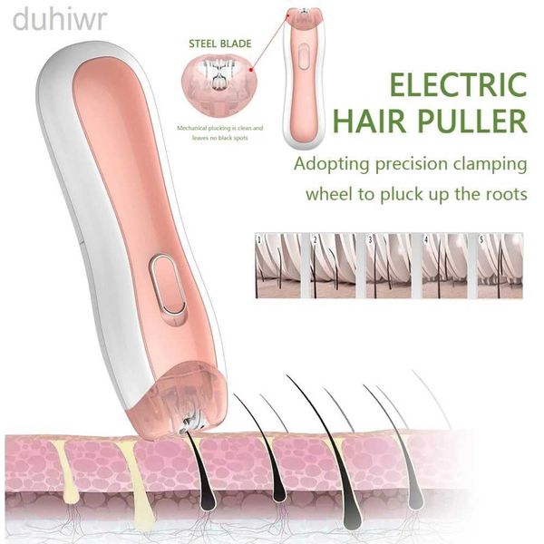 Epilator Women Women Iless Hair Trimmer portátil Máquina de remoção de pêlos de cabelo portátil Glide Epilator para viagens face inteiras viagens para casa Uso D240424