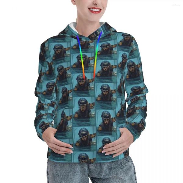 Robot da cappuccio da donna robot jibaro le donne amiche adora la morte casual con cappuccio autunno kawaii camicia con cappuccio personalizzata di grandi dimensioni