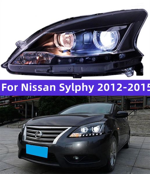 Автомобильный свет для Nissan Sylphy LED Furight Furight 2012-20 15 дневные аксессуары для обновления проектора