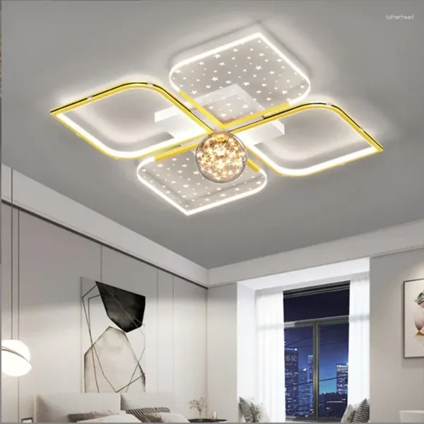 Kronleuchter 2024 moderne Wohnzimmer Deckenlampe Mode Luxus LED Schlafzimmer Innenbeleuchtung Personalisierter kluger Esszimmer Kronleuchter