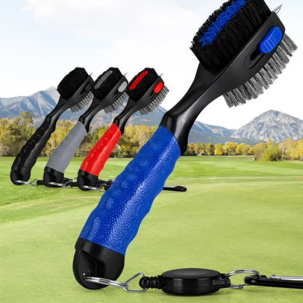 AIDS Golf Club Brush Multifunctional Doubleded Очистка стальной стальной шерсти