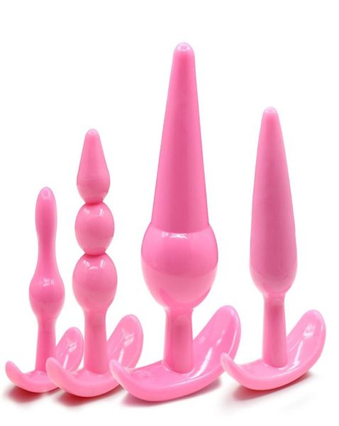 4pcs Big Butt Plug Plug Sex Toy para homens homens sexy vida noturna âncora unissex quintal estimulando produtos adultos de plug adulto masturbador y16489030