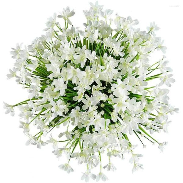 Fiori decorativi 6pcs/set orchide artificiale delicato colorfast con gambo rifornimenti casalinghi finti finto