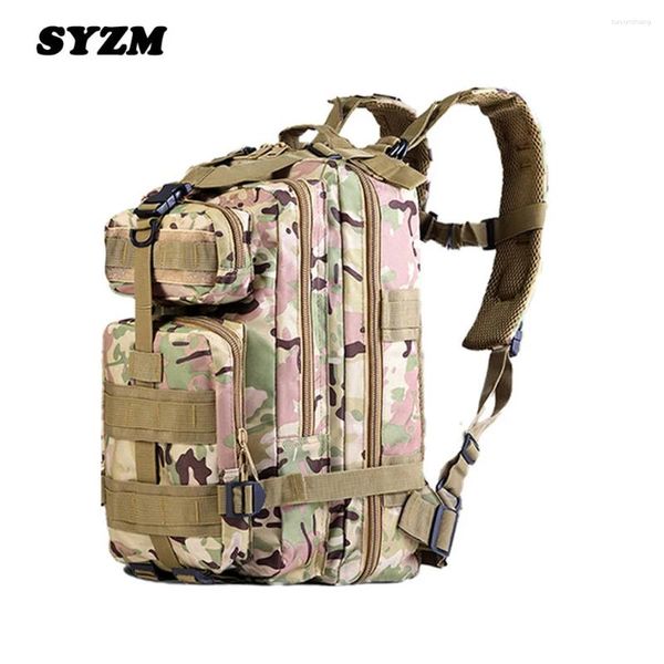 Backpack Syzm 25l Exército Tactical Militar Nylon 3p Softback Outdoor à prova d'água Mochila Campo de camping Sacos de caça - 3 PCs