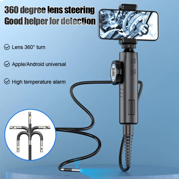 Камеры Wdlucky Dual Camera TwoWay артикуляция Borescope Industrial Endoscope с 6,5 -мм Snake Industry IP67 со светом для iOS Android