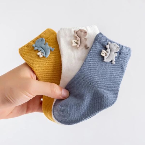 Угрешны LawAdka 3Pairs/Set Baby Nocks для девочек мальчики хлопковые детские девочки детские носки повседневные мягкие малышные носки для новорожденных для детей