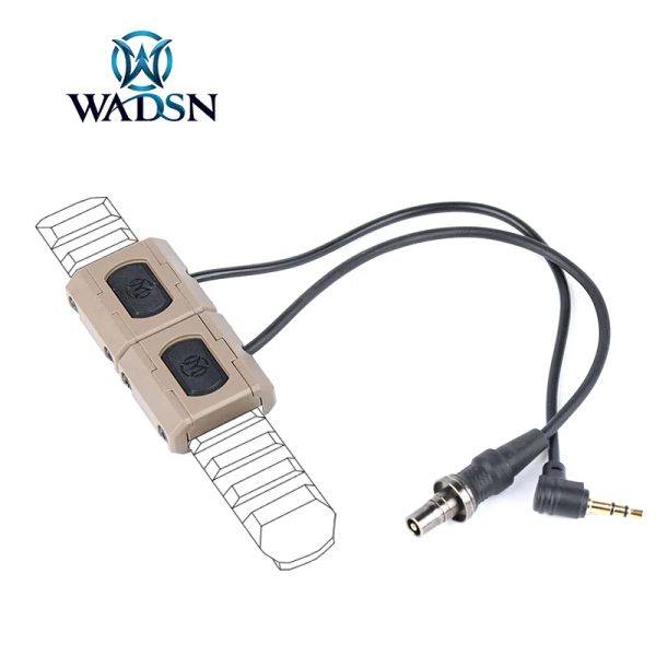 Luzes wadsn modbutton lite lanterna tática Mini interruptor mlok keymod pic picatinny trilho m600 m300 peq dbal 2,5mm 3,5mm plugue