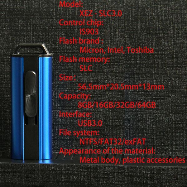 Unidades USB Flash Drive USB3.0 Pen Drive SLC 8GB 16GB 32GB 64GB