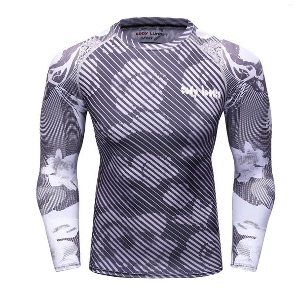 Camisetas masculinas Cody Lundin Mens Roupas de designer MMA Equipamento de kickboxing Jersey Custom Sublimado 3D Print Flower Rashguard No Gi Camisetas