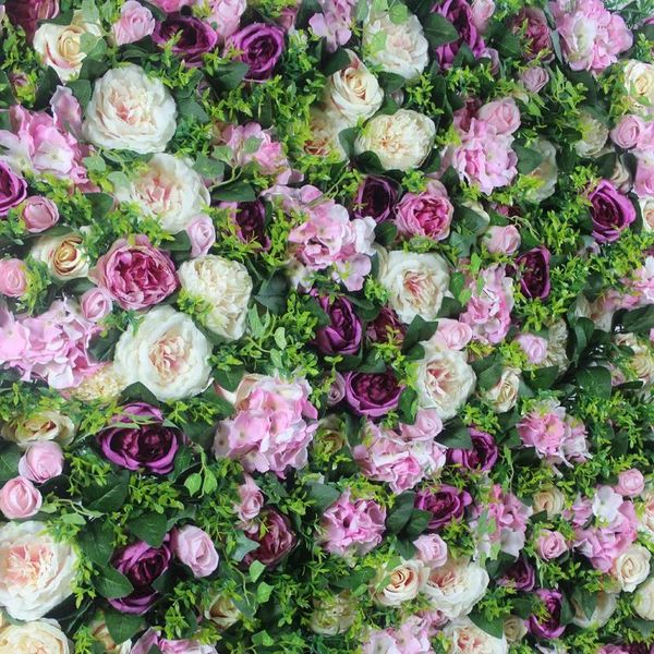 Flores decorativas de fábrica SPR 10pcs/lote de alta qualidade 3d parede de flores cenário de cenário de rosa artificial Arranjos de rosa