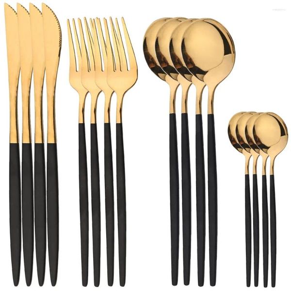 Conjuntos de utensílios de jantar conjunto de talheres de 16pcs