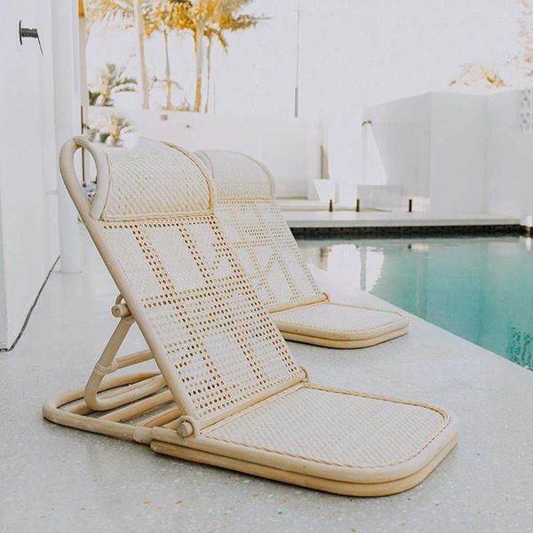 Mobili da campo pieghevole portatile rattan piscina da sole da sole sedie da spiaggia // sedia in legno oxford di dimensioni di colore outdoor 2pcs