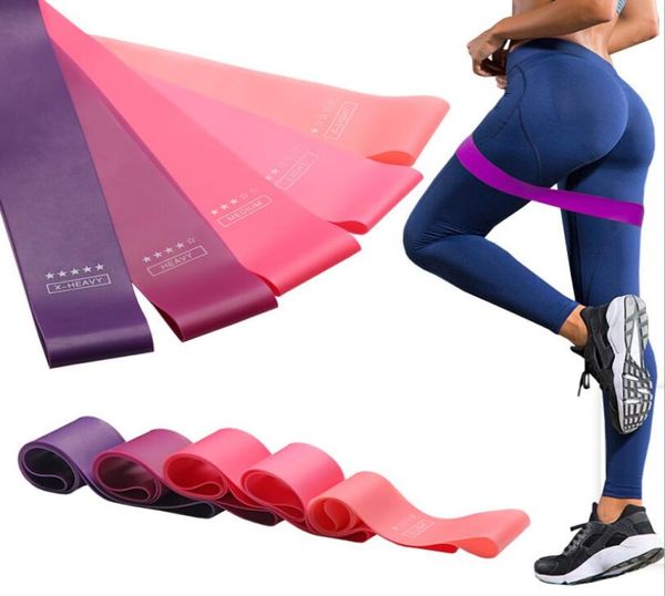 Bande di resistenza Stretch Belt Yoga Rope Solid Color Workout Stretch Resistenza Loop Natural Latex Sports Elastic Bans Home Exerci9762247