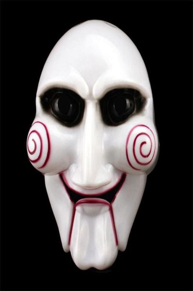 Parti Maskeleri Varış Cadılar Bayramı Cosplay Saw Puppet Mask Masquerade Costume Billy Jigsaw Props Festival Atmosfer Sarf malzemeleri7248018