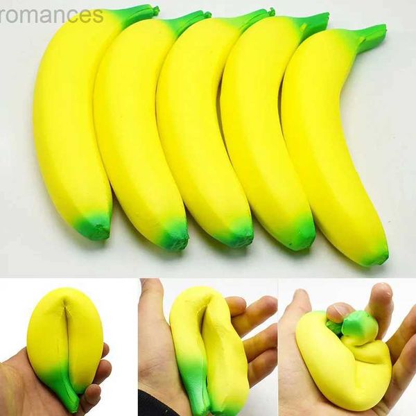 Toys Decompression Anti-stress squishy Banana giocattoli a rallentamento che si alza il jumbo squishy frutti di frutta giocattolo svuotatori di stress divertente ridurre la proposta di pressione D240424